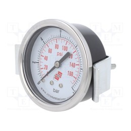 1 pcs x PNEUMAT-M63A.NC012G14 - Manometer, 0÷12bar, non-aggressive liquids,inert gases, 63mm