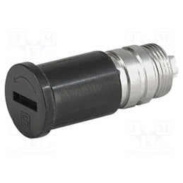 1 pcs x SCHURTER - 31.2323 - Adapter, cylindrical fuses, 5x20mm, 16A, black, 500VAC, UL94V-0