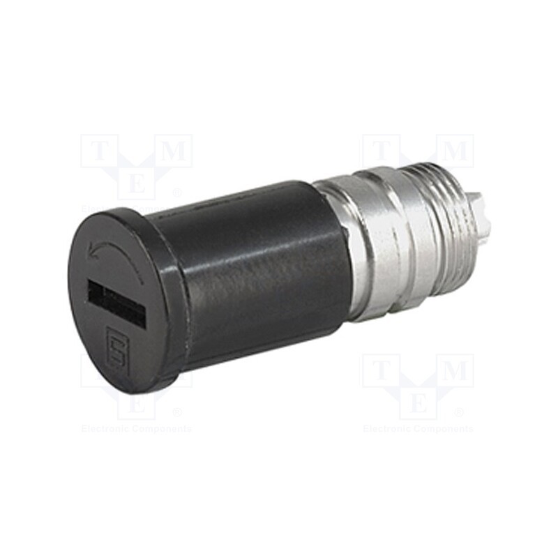1 pcs x SCHURTER - 31.2323 - Adapter, cylindrical fuses, 5x20mm, 16A, black, 500VAC, UL94V-0