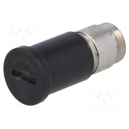 1 pcs x SCHURTER - 31.2321 - Adapter, cylindrical fuses, 6.3x32mm, 16A, black, 500VAC, UL94V-0