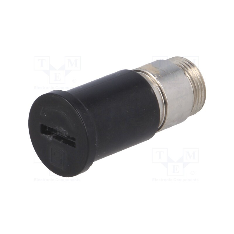 1 pcs x SCHURTER - 31.2321 - Adapter, cylindrical fuses, 6.3x32mm, 16A, black, 500VAC, UL94V-0