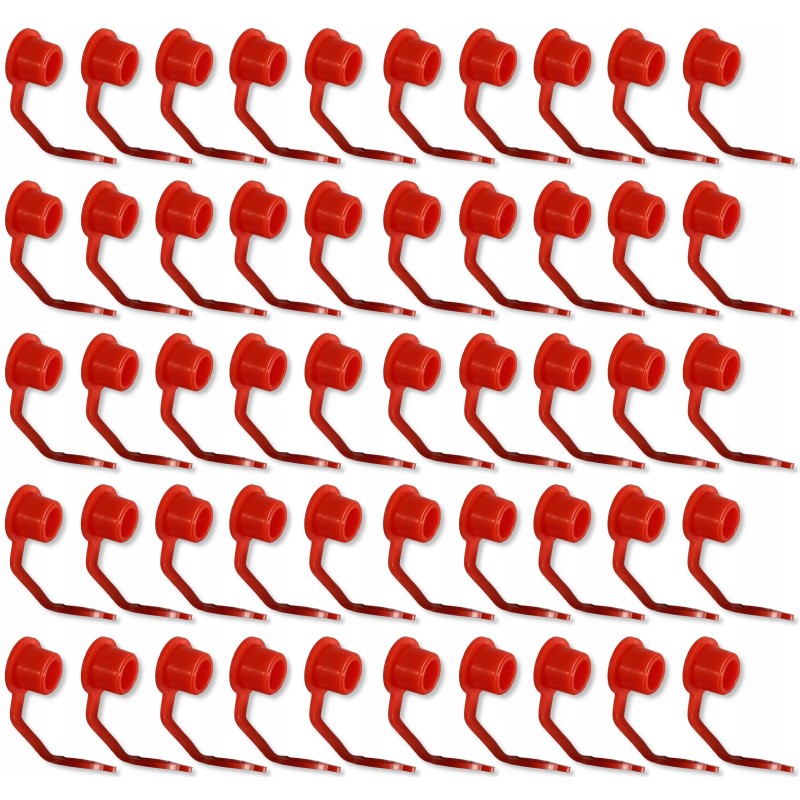 Set of red Kalamitki grease nipple covers, 50 pcs