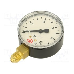1 pcs x PNEUMAT-117 - Manometer, 0÷10bar, 63mm, non-aggressive liquids,inert gases