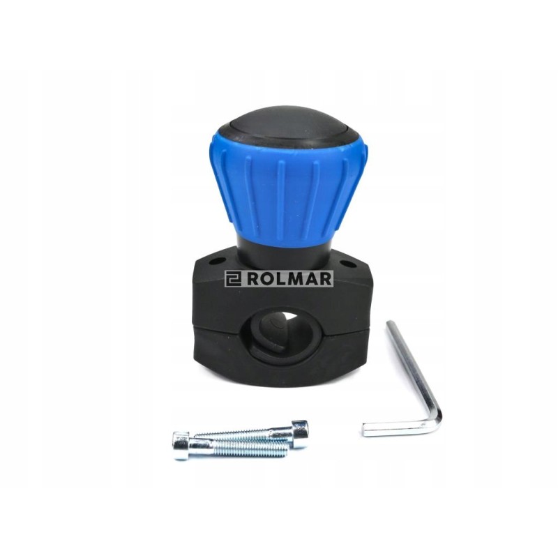 The steering knob on the bearing is blue