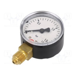 1 pcs x PNEUMAT-102 - Manometer, 0÷1.6bar, 50mm, non-aggressive liquids,inert gases