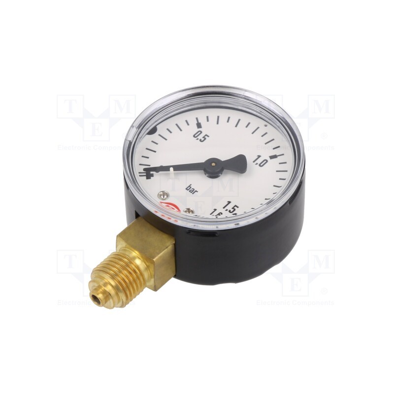 1 pcs x PNEUMAT-102 - Manometer, 0÷1.6bar, 50mm, non-aggressive liquids,inert gases