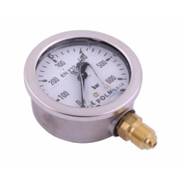 Glycerin manometer m63 0 600 bar bottom connection