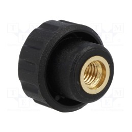 1 pcs x ELESA+GANTER - 6322 - Knob, Ø: 16mm, Int.thread: M5, 6mm, H: 13mm, polyamide, knurled