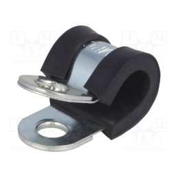 1 pcs x MPC INDUSTRIES - LKD10915 - Fixing clamp, ØBundle : 9mm, W: 15mm, steel, Cover material: EPDM