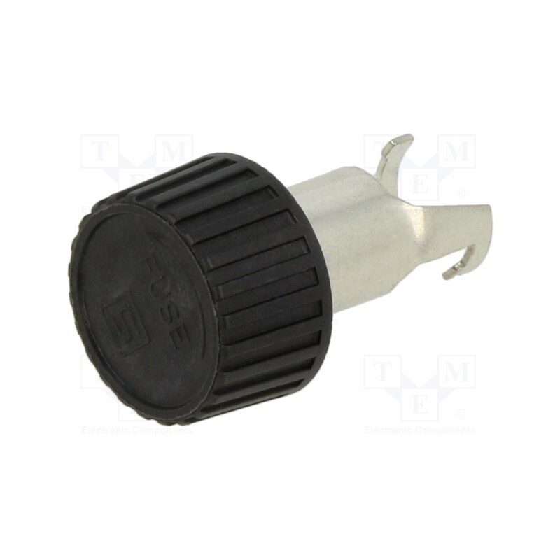 1 pcs x SCHURTER - 31.1812 - Fuse holder, cylindrical fuses, 10A, on panel, black, 250VAC, IP40