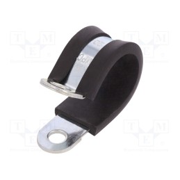 1 pcs x MPC INDUSTRIES - LKD12015 - Fixing clamp, ØBundle : 20mm, W: 15mm, steel, Cover material: EPDM