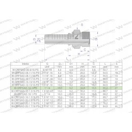Hydraulic fitting orfsad dn13 1 14 premium