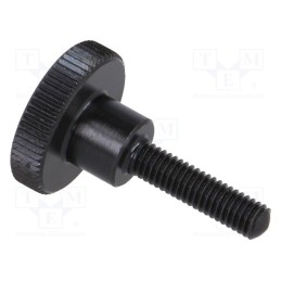 1 pcs x ELESA+GANTER - DIN 464-M3-12 - Knob, Ø: 12mm, Ext.thread: M3, 12mm, H: 7.5mm, steel, knurled