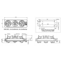 Mechanical air conditioning and heating control panel