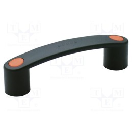 1 pcs x ELESA+GANTER - 260211-C2 - Handle, technopolymer PA, black, H: 39mm, L: 144mm, W: 26mm, F2: 1.8kN