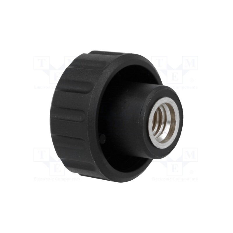 1 pcs x ELESA+GANTER - 6522 - Knob, Ø: 20mm, Int.thread: M6, 6mm, H: 16mm, polyamide, knurled
