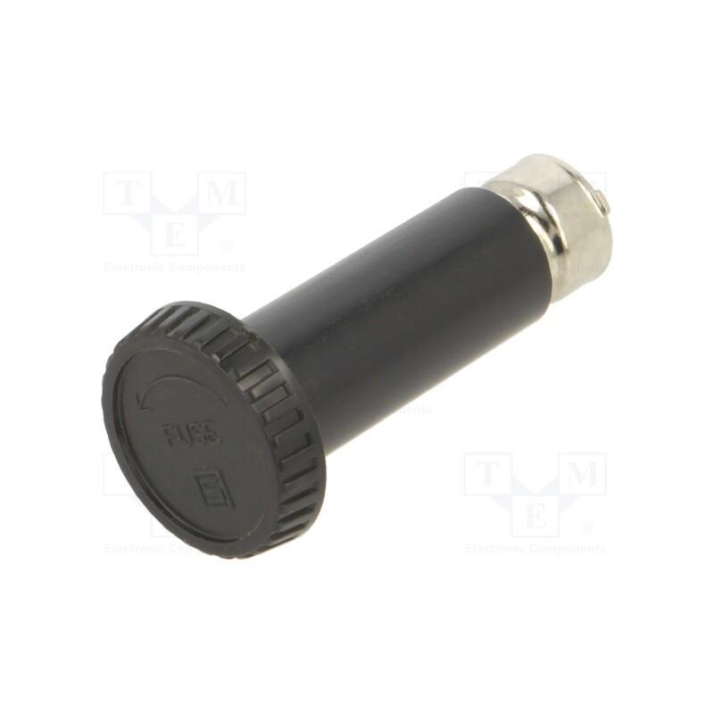 1 pcs x SCHURTER - 31.1616 - Adapter, cylindrical fuses, 10A, black, 500VAC, UL94V-0, -40÷85°C