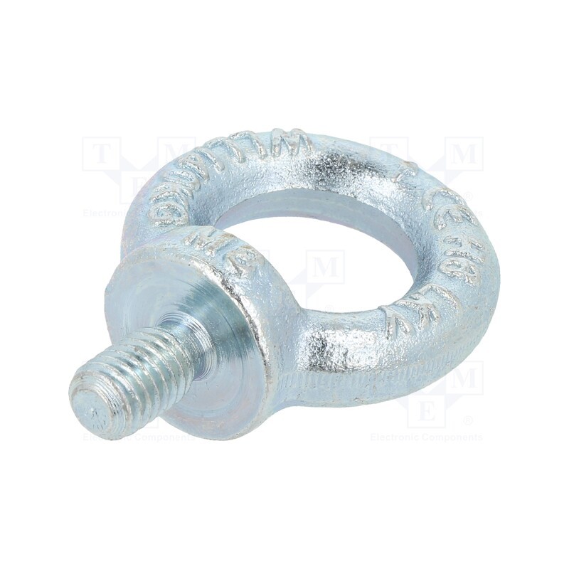 1 pcs x ELESA+GANTER - DIN 580-M8-ST - Lifting eye bolt, M8x13, Head: eye, steel, zinc, DIN 580, Ø: 20mm