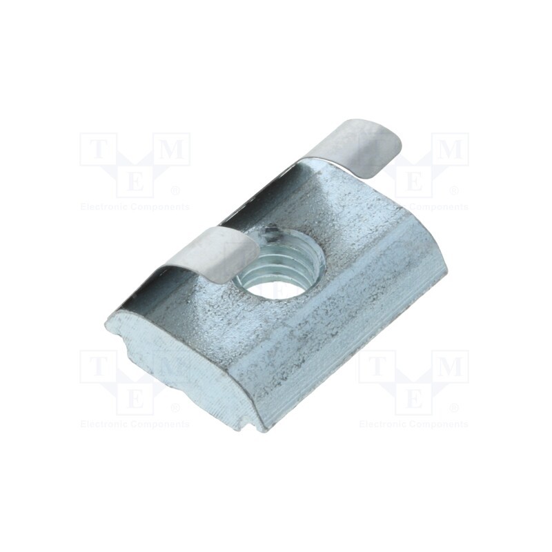 1 pcs x FATH - 096166F - Nut, for profiles, Width of the groove: 10mm, with spring leaf