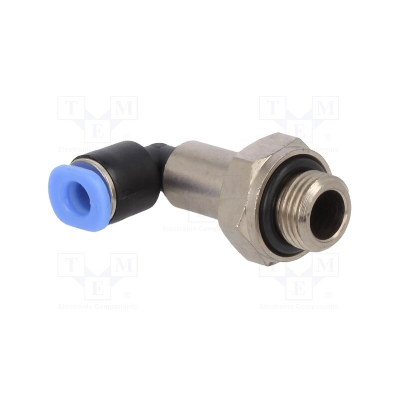1 pcs x PNEUMAT-PLLG-184 - Push-in fitting, angled, -0.95÷10bar, Thread: G 1/8', 0÷60°C