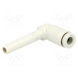 1 pcs x SMC-KQ2L23-04A - Push-in fitting, angled 90°,reductive, -1÷10bar, polypropylene