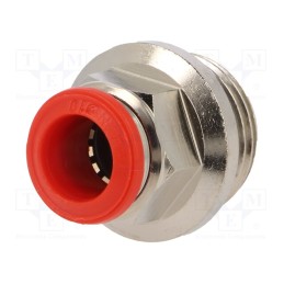 1 pcs x AIGNEP-50020 10-1/2 - Push-in fitting, straight, -0.99÷20bar, nickel plated brass