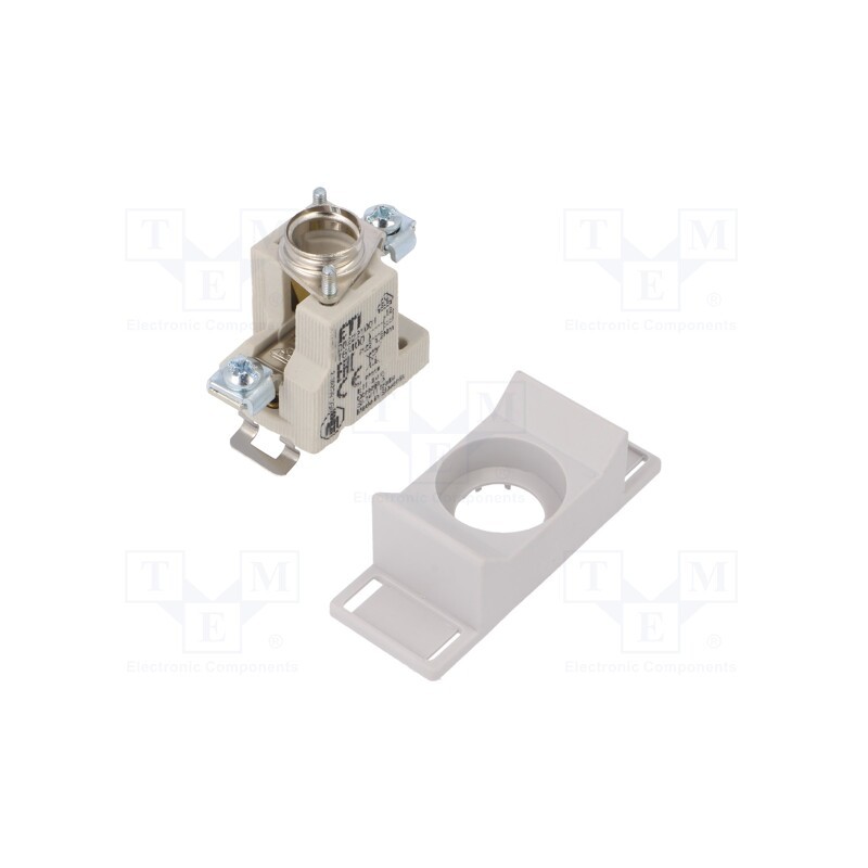 1 pcs x ETI POLAM - 2221011 - Fuse base, D01, for DIN rail mounting, 25A, 400VAC, Poles: 1