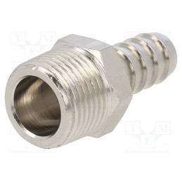 2 pcs x PNEUMAT-3040 10-3/8 - Push-in fitting, connector pipe, nickel plated brass, 10mm
