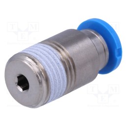 1 pcs x FESTO-153012 - Push-in fitting, straight, -0.95÷6bar, Gasket: NBR rubber, QS