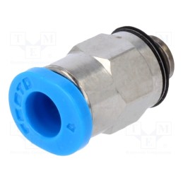 1 pcs x FESTO-153304 - Push-in fitting, straight, -0.95÷6bar, Gasket: NBR rubber, QSM