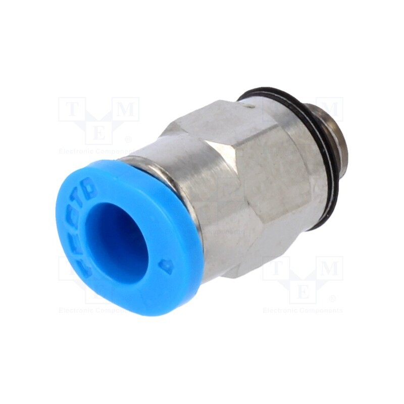 1 pcs x FESTO-153304 - Push-in fitting, straight, -0.95÷6bar, Gasket: NBR rubber, QSM