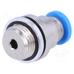 1 pcs x FESTO-186106 - Push-in fitting, straight, -0.95÷6bar, Gasket: NBR rubber, QS, 4mm