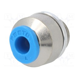 1 pcs x FESTO-186266 - Push-in fitting, straight, -0.95÷6bar, Gasket: NBR rubber, QSM