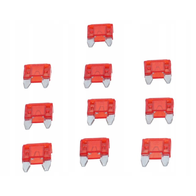 Mini flat fuse 10a red 10 pcs