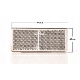 White rectangular reflector glued on