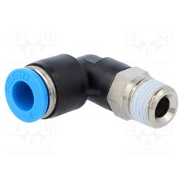 1 pcs x FESTO-153046 - Push-in fitting, angled 90°, -0.95÷6bar, Gasket: NBR rubber, QS