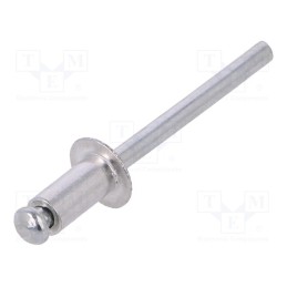 1 pcg x VOREL - 70490 - Rivet, aluminium, Rivet diam: 4.8mm, L.rivet: 9.6mm, 50pcs.