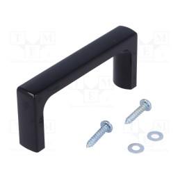 1 pcs x MENTOR - 250.663 - Handle, ABS, black, H: 32mm, L: 75mm, W: 12mm