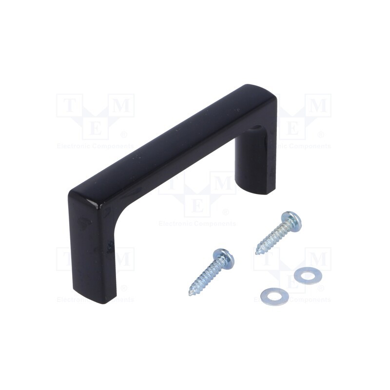 1 pcs x MENTOR - 250.663 - Handle, ABS, black, H: 32mm, L: 75mm, W: 12mm