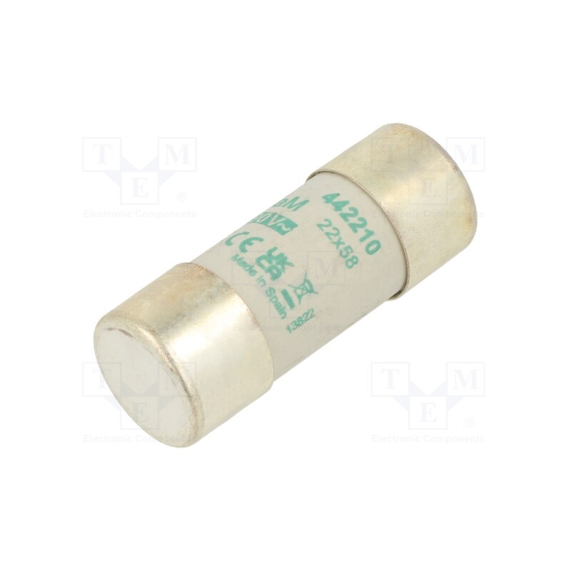 1 pcs x DF ELECTRIC - 442210 - Fuse: fuse, aM, 10A, 690VAC, ceramic,cylindrical,industrial