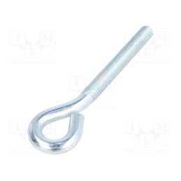1 pcs x DROMET - HO10120 - Hook, ring, steel, zinc, Thread len: 72mm, Overall len: 120mm