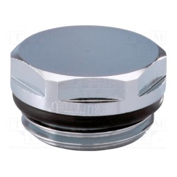 1 pcs x HUMMEL - 2 506 1201 02 - Hexagon head screw plug, with seal, Mat: chrome plated brass