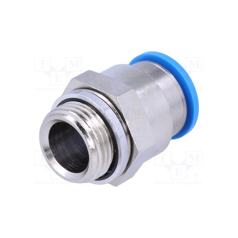 1 pcs x FESTO-186103 - Push-in fitting, straight, -0.95÷6bar, Gasket: NBR rubber, QS