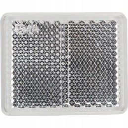 Square reflector, glued, white, 39 x 40 mm l