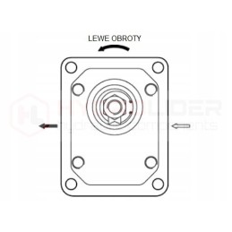 Gear pump, 2-section, left, 26, 10 cm3, hydrolider