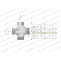 Metric hydraulic cross-piece bbbb m26x1 5 18l in