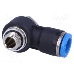 1 pcs x FESTO-186140 - Push-in fitting, angled 90°, -0.95÷6bar, Gasket: NBR rubber, QS