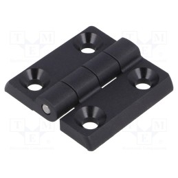 1 pcs x ROZTOCZE - 3.ZN60.101-07 - Hinge, Width: 40mm, polyamide, black, H: 40mm, Holes no: 4
