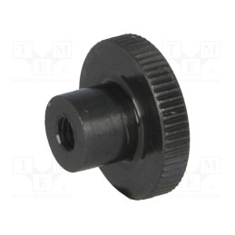 1 pcs x ELESA+GANTER - DIN 466-M3 - Knob, Ø: 12mm, Int.thread: M3, H: 7.5mm, steel, DIN 466, knurled