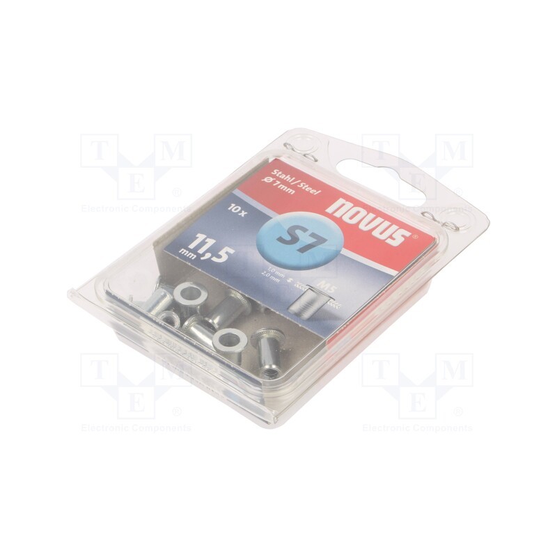 1 pcg x NOVUS - 045-0045 - Rivet nuts, M5, 0.8, steel, 10pcs.